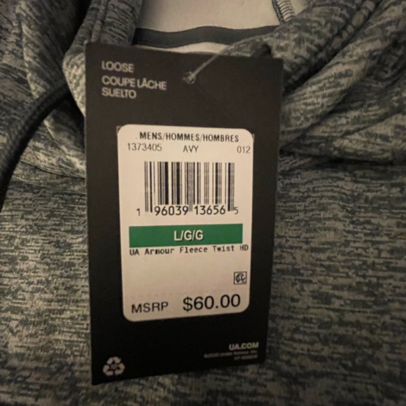 Under Armor Men’s Fleece Twist lightweight sweatshirt size large. - Picture 3 of 3